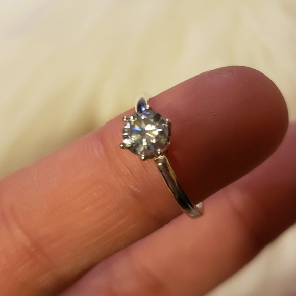 SOLD! | Gorgeous Ice Blue Moissanite Solitaire - Picture 5 of 7
